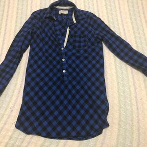 Aerie blue black and white flannel